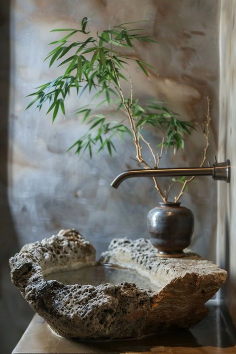 Wabi Sabi Home Decor Ideas, Wabisabi Bathroom, Zen House Decor, Wabi Sabi Plants, Japan Scandinavian, Wabi Sabi Home Interior Design, Wabi Sabi Bathroom, Wabi Sabi Furniture, Interior Design Japanese