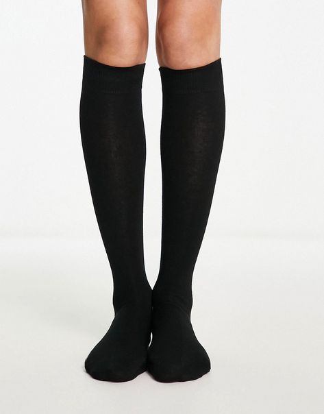 Socks & Tights by ASOS DESIGN Sometimes you just need new socks Plain design Ribbed cuffs Knee-high cut Grade Goals, Socks Plain, Black Knee High Socks, Mcu Dr, Black Socks, Fall Essentials, Black Knees, Long Socks, Knee Socks