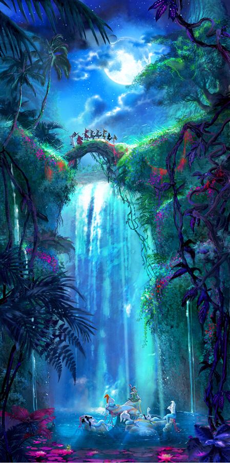 The Lost Boys, Mermaid Lagoon, Images Disney, Disney Artwork, Textured Canvas, Pinturas Disney, Fantasy Places, Disney Home, Fantasy Art Landscapes