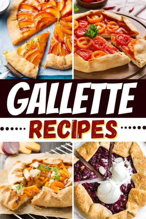 Bring a taste of France to your table with these easy galette recipes! From peach to plum to broccoli and cheese, these tasty galettes couldn't be better. Galette Filling Ideas, Gallette Recipe Puff Pastry, Galette Savory, Galette Recipe Desserts, Recipes With Mascarpone Cheese, Galette Dough, Galette Recipes, Savory Galette, French Recipes Authentic