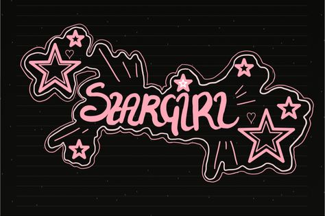 Stargirl Book Aesthetic, Stargirl Banner, Stargirl Logo, Stargirl Poster, Stargirl Pfp, Stargirl Sticker, Logo Name Ideas, Group Names Ideas, Aesthetic Profile Picture Cartoon Soft