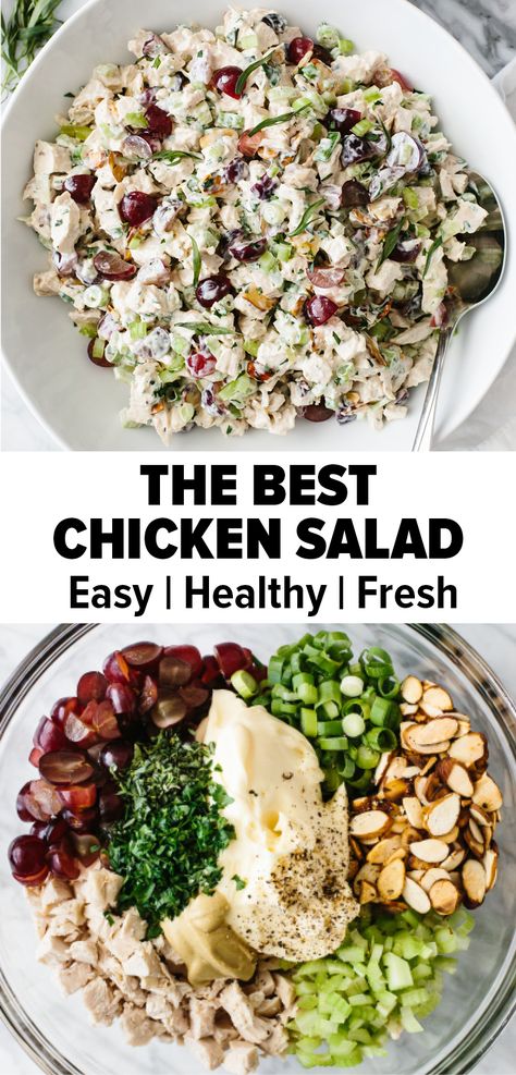 The Best Chicken Salad, Best Chicken Salad, Best Chicken Salad Recipe, Resep Salad, Celery Green, Chicken Salad Recipe, Diced Chicken, Best Chicken, Recipes Vegan