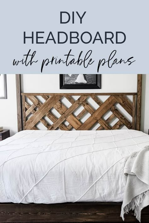 Diy Wood Headboard, Diy Furniture Decor, Diy Headboards, Diy Headboard, Diy Furniture Easy, Diy Holz, Wood Headboard, Diy Home Decor Bedroom, Diy Home Decor On A Budget