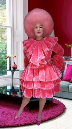 Ugliest Dresses Ever, Hot Pink Fluffy Dress, Elegant Pink Dress Classy, Ugly Dresses Funny, Ugly Prom Dress, Ugly Dress, 16 Outfits, Mohair Dress, Sweet 16 Outfits