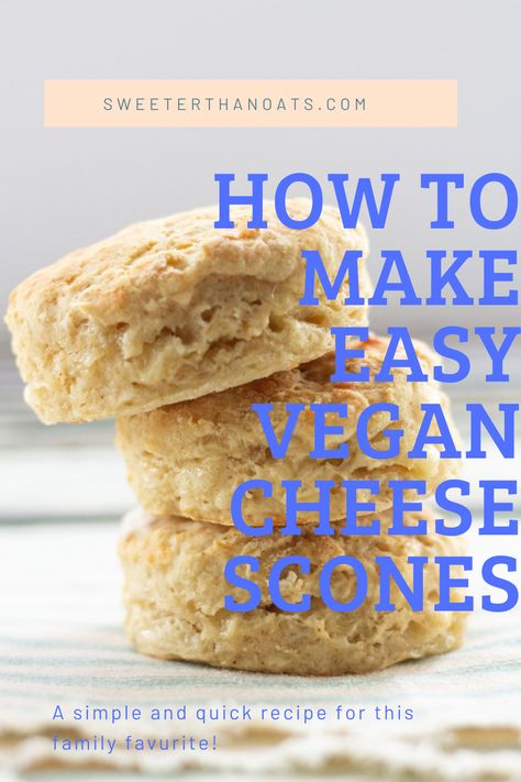 How To Make Easy Vegan Cheese Scones Easy Vegan Cheese, Cheese Scone Recipes, Scone Recipes, Scones Recipe Easy, Cheese Scones, Vegan Banana Bread, Healthy Vegan Snacks, Vegan Yogurt, Cream Tea