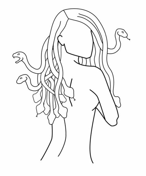 #medusatattoo #medusalineart #medusadrawing #medusaart #lineart #linedrawing #linetattoo #linework #doodle #medusadoodle #medusa Medusa line art Medusa Drawings Easy, Cartoon Medusa Tattoo, Doodle Outlines, Easy Medusa Drawing, Medusa Doodle, Medusa Embroidery, Medusa Tattoo Linework, Madusa Drawings Simple, Medusa Art Illustration