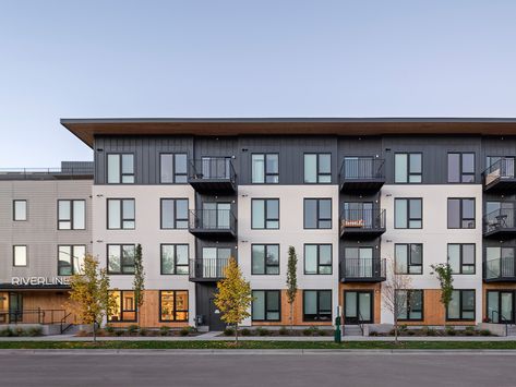 Apartment Building Exterior, Small Apartment Building Design, Architecture Photography Buildings, Modern Prairie, Small Apartment Building, Hotel Facade, Apartments Exterior, Multifamily Housing, Facade Architecture Design