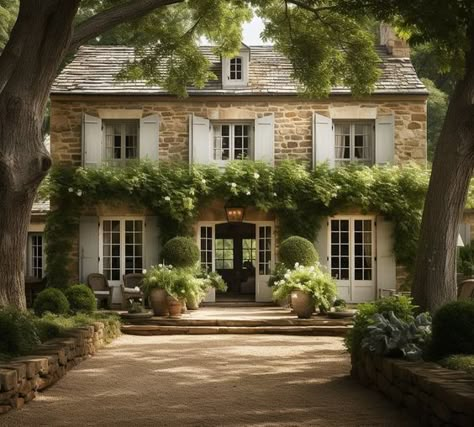 Casa Country, Cottage Exterior, Have Inspiration, French Country House, House Exteriors, Home Exteriors, Dream House Exterior, French House, Stone House