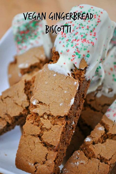 Vegan Gingerbread Biscotti - Rabbit and Wolves Ap Cake, Gingerbread Biscotti, Rabbit And Wolves, Vegan Xmas, Vegan Gingerbread, Vegan Cookie, Vegan Holiday, Biscotti Recipe, Vegan Holidays