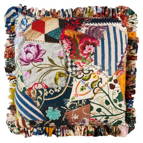 Hotch Potch Crazy Quilt Pillow - Document Pillows & Accessories | Schumacher Quilt Pillows, Quilt Pillow, Silk Throw Pillows, Chenille Pillow, Geometric Throw Pillows, Throw Pillow Inserts, Faux Fur Throw Pillow, Fur Throw Pillows, Crazy Quilt