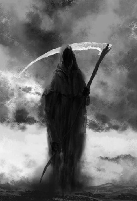 Grim Reaper Wallpaper Aesthetic, Reaper Pfp, Grim Reaper Wallpaper, Scythe Tattoo, Grim Reaper Images, Grim Reaper Drawing, Reaper Drawing, Battle Jackets, Fun Tattoo