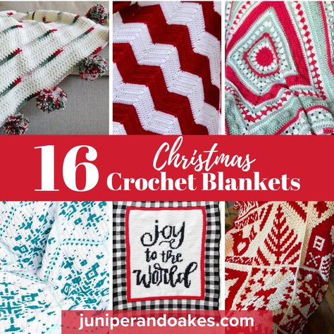 16 Christmas Crochet blankets to Start This July!