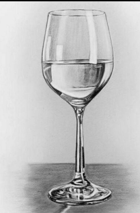 Easy Still Life Drawing, Wine Glass Drawing, Pencil Sketches Landscape, Fruit Art Drawings, Abstract Pencil Drawings, Bottle Drawing, Pencil Drawings For Beginners, Graphite Art, Realistic Pencil Drawings