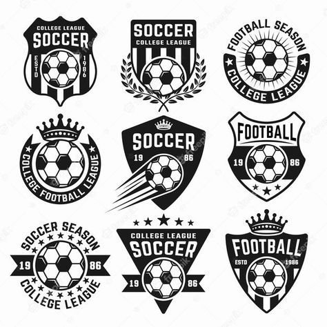 Football Logo Design, Sports Badge, Football Or Soccer, Soccer Season, Team Badge, Soccer Logo, Sports Logo Design, Club Badge, Soccer League