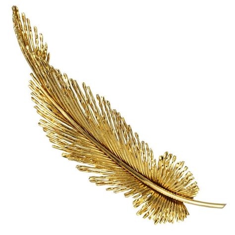 Phoenix Birds, Golden Feather, Feather Brooch, Gold Everything, Gemstone Brooch, All That Glitters Is Gold, Gold Feathers, Gold Aesthetic, Tableau Art