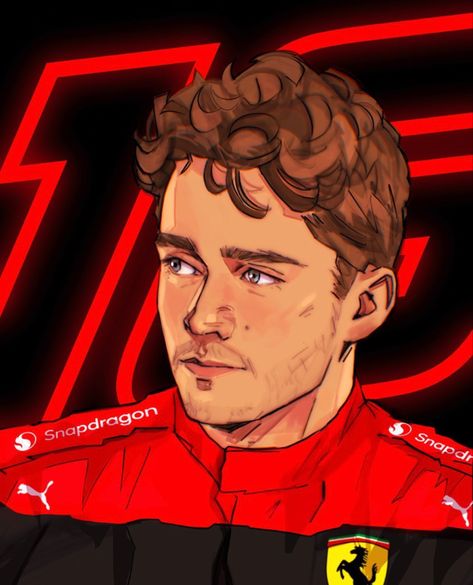 Charles Leclerc Painting, Charles Leclerc Fanart, Dessin F1, F1 Illustration, F1 Fanart, F1 Artwork, Forza Ferrari, F1 Art, Alice Book