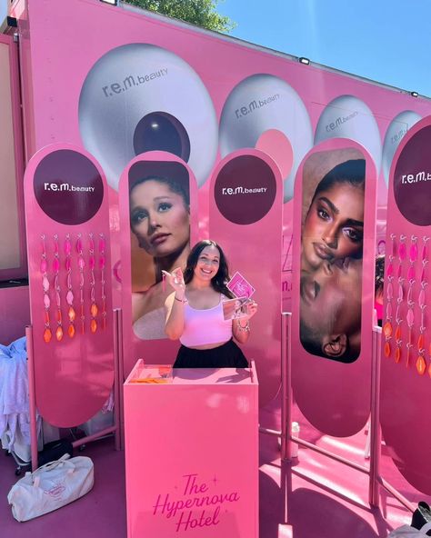 Ariana Grande  - r.e.m beauty 🫧 •instagram Story  -{ context }  welcome to r.e.m.beauty’s all new ‘HyperNova Pop-up Beauty Truck’ day five 💋 in Selma , Texas! next stops include -Houston, and Dallas!   22 • 03 • 2024  follow my Pinterest for the full photos and videos and more Ariana Grande +++ your fave idols , cinema , fashion and makeup , drag , vintage home decor for sale and more ✨✨✨#arianagrande #yourstruly #myeverything #dangerouswoman #sweetener #positions #thankunext #swt #dwt #favourite #icon #dreams #idol #tumblr #trending #followforfollow #f4f #wicked #victorious #catvallentine #rembeauty #maciana ♡  Eternal Sunshine era 🔆 Pop Up Stalls, Makeup Pop Up Shop, Beauty Instagram Story, Fashion And Makeup, R E M Beauty, Bar Set Up, Retail Experience, Eternal Sunshine, M Beauty