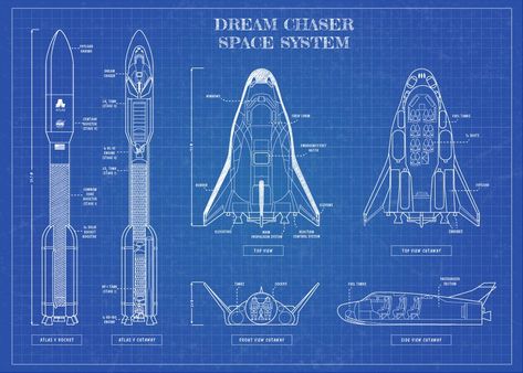 Dream Chaser spacecraft Blueprint design https://www.redbubble.com/es/people/bgalaxy/shop Spaceship Blueprint, Rocket Blueprint, Spaceflight Simulator, Blueprint Design, Spacecraft Design, Aerospace Design, Kerbal Space Program, Dream Chaser, Space Program