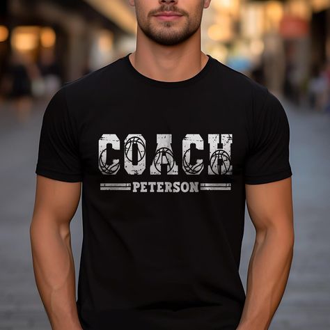 Custom Name Basketball Coach Shirt, Personalized Basketball Coach Sweater Personalize Gift For Basketball Game Birthday Gift For Fathers Day by Mioqlo Basketball Coach Outfit, Coach Outfits, Coach Shirt, Father Birthday Gifts, Coach Shirts, Gift For Fathers Day, Personalized Basketball, Basketball Coach, Basketball Shirts