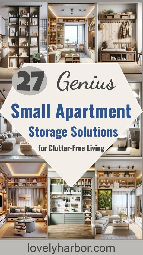 27 Small Apartment Storage Ideas Small Apartment Storage Ideas, Small Apartment Storage Solutions, Apartment Storage Ideas, Apartment Storage Hacks, Studio Apartment Storage, Apartment Storage Solutions, Space Saving Apartment, Small Apartment Storage, Apartment Hacks