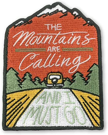 Amazon.com: O'Houlihans - The Mountains are Calling and I Must Go Iron on Patch - Perfect Morale Patch for Hiking, Adventures, Nature, Travel, and More - Premium Quality Embroidered Patch: Arts, Crafts  Sewing Patch Illustration, Morale Patches, Hiking Adventures, Backpack Patches, Mountains Are Calling, Tactical Patches, Repair Clothes, Morale Patch, Van Camping