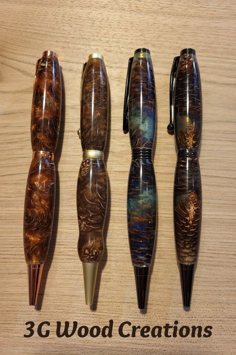 Woodturning Pen Ideas, Artisan Pen, Wood Pens Handmade, Wood Turning Pens, Hand Turned Pens, Handcrafted Pens, Unique Pens, Pen Turning, Wooden Pen