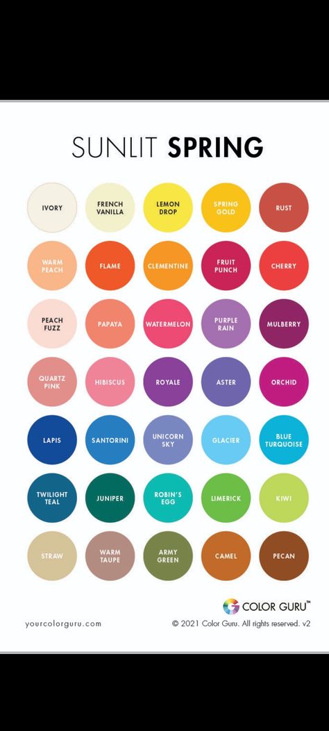 Sunlit Spring pallet Bright Spring Outfits 2023, Sunlit Spring Color Palette, Spring Color Pallete Fashion, Warm True Spring Color Palette, Bright Spring Outfits Capsule Wardrobe, Spring Pallete Color, Clear Spring Color Palette, Sunlit Spring, Bright Spring Color Palette