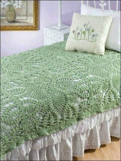 Quilt Crochet, Crochet Furniture, Beau Crochet, Crochet Bedspread Pattern, Crochet Afgans, Pineapple Crochet, Crochet Bedspread, Dekorasi Kamar Tidur, Crochet Vintage