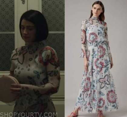 Behind Her Eyes: Season 1 Episode 1 Adele's High Neck Sheer Dress | Shop Your TV Behind Her Eyes Adele, Adele Outfits, Behind Her Eyes, Eve Hewson, Adele Style, Eyes Clothes, Color Trends Fashion, Bob S, Dress Unique