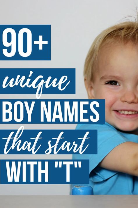 UNIQUE BABY BOY NAMES THAT START WITH T- Are you set on an "T" name for your new baby boy? You're sure to find the best baby boy name on our ultimate list of baby boy names starting with T! Baby Boy K Names, K Boy Names, Traditional Baby Boy Names, T Baby Names, Name Of Baby Boy, Short Baby Boy Names, Boys Names Rare, Uncommon Names, Powerful Boy Names