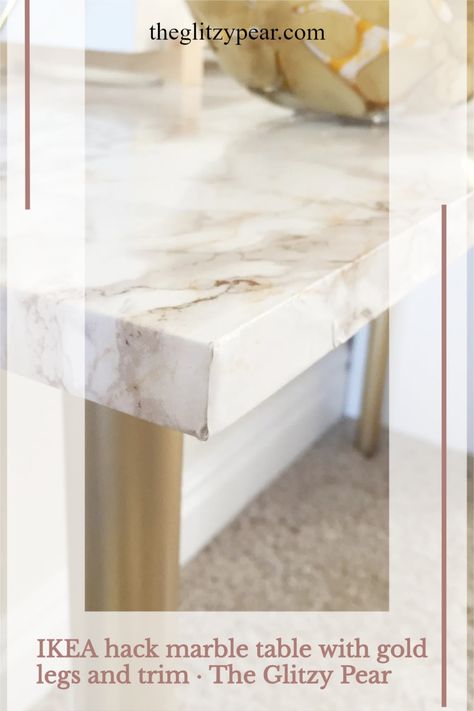 how to create a faux marble table top. step by step diy home decor Ikea Hack Gold, Ikea Table Legs, Marble Top Desk, Teenagers Bedroom, Marble Contact Paper, Ikea Desk Hack, Diy Kitchen Table, Marble Desk, Ikea Table