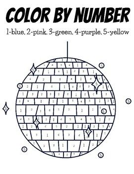 This is an easy, print and go color by number activity that is differentiated with two levels. Perfect for early finishers, New Year's celebrations, and morning work. Number Activity, Fine Motor Activity, Occupational Therapy Activities, New Years Activities, Number Activities, Art Worksheets, Work Activities, Color By Number, Retro Groovy