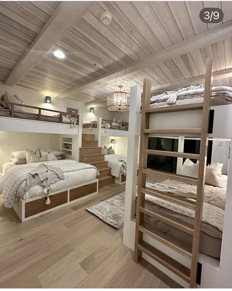 Bunk Room Ideas, Bunk Bed Rooms, Bunk Beds Built In, Bunk Rooms, Dream Life House, Dream House Rooms, Bunk House, Mudroom Bench, Luxury Homes Dream Houses