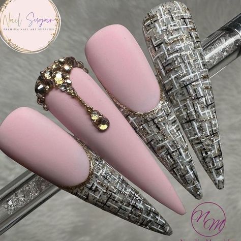 Tweed Nail Art, Tweed Nails, Michelle Lee, Nail Tip Designs, Madam Glam, Gel Polish Nail Art, Party Nails, Birthday Nails, Nail Art Inspiration