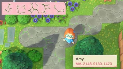 Cracked rock overlay code Stone Paths, Acnh Paths, Animal Crossing Guide, Herb Garden Design, Animal Crossing Qr Codes Clothes, Animal Crossing Wild World, Path Design, Monkey Stuffed Animal, Qr Codes Animal Crossing