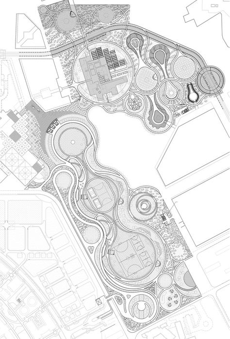 Gallery of Oxygen Park / AECOM - 23 Park Architecture Plan, Park Design Plan, Park Site Plan, Urban Masterplan, Park Masterplan, Parking Plan, Park Plan, Site Analysis Architecture, Architecture Site Plan