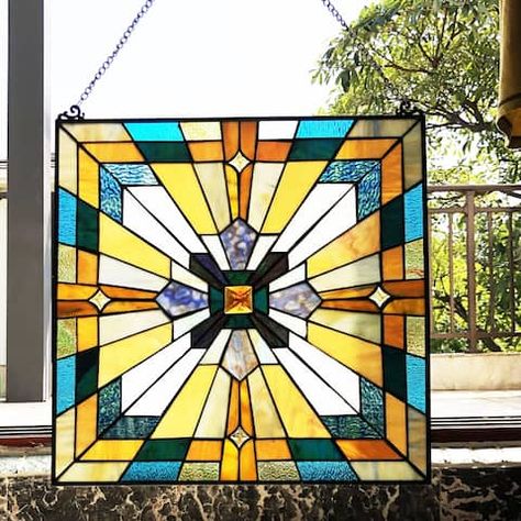 Deco Quilts, Glass Suncatchers, Design Window, Stained Glass Window Panel, Tiffany Stained Glass, Louis Comfort Tiffany, Amber Brown, Tiffany Glass, Stained Glass Panel