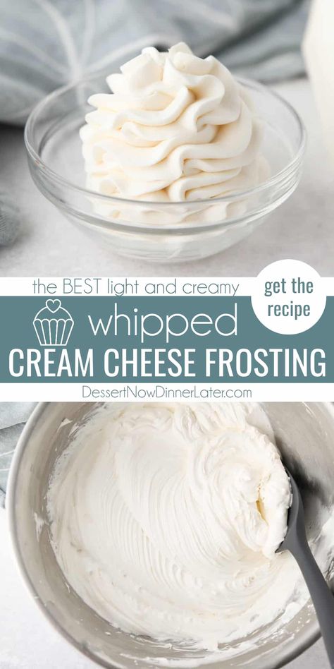 Whipped Icing, Whipped Cream Cheese Frosting, Frosting Recipes Easy, Recipes With Whipping Cream, Making Whipped Cream, Whipped Frosting, Cream Cheese Buttercream, Make Cream Cheese, Cake Frosting Recipe