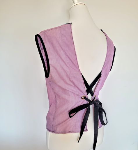 Repurpusing men's shirts is where it all started. They are one of the best items for upcycling as there is so much fabric to work with and the quality could be extremely good! . This upcycled pink-purplish backless tie top is available at my store: https://travelistagoesvntg.etsy.com/listing/1792002204 . . #tietop #upcycledclothing #upcycledtop #upcycling #sustainablefashion #redesign #mensshirttransformation #smallbusiness #handcrafted #handmade #uniqueclothes Shirt Transformation, Upcycled Clothes, Tie Top, Men's Shirts, Unique Outfits, Upcycle Clothes, Sustainable Fashion, To Work, Mens Shirts