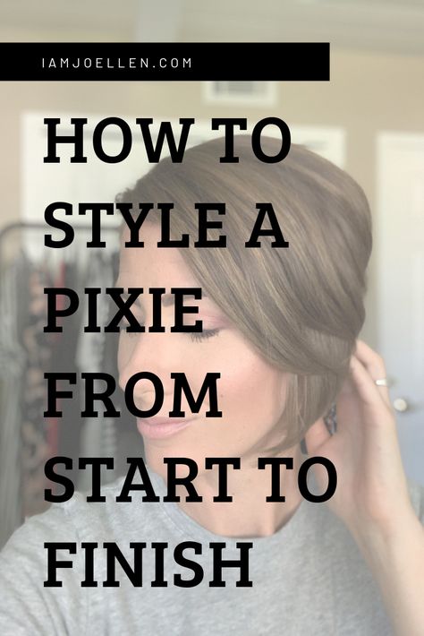 Ways To Style Long Pixie Hair, How To Style Short Hair Pixie Messy, Products To Style A Pixie, How To Style A Messy Pixie, Pixie Style Tutorial, Styling A Long Pixie Hair Tutorials, How To Style A Pixie Haircut Tutorials, Best Styling Products For Pixie Hair, How To Style A Growing Out Pixie