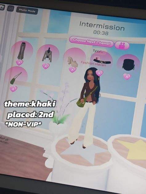 theme: khaki | placed:2nd | *NON-VIP* | Game: dress to impress on roblox | #roblox #dresstoimpress #DTI #khaki Dress To Impress Khaki Theme, Theme Dress, Fit Ideas, Roblox Roblox, Dress To Impress, Braids, Collage, Pins, Quick Saves