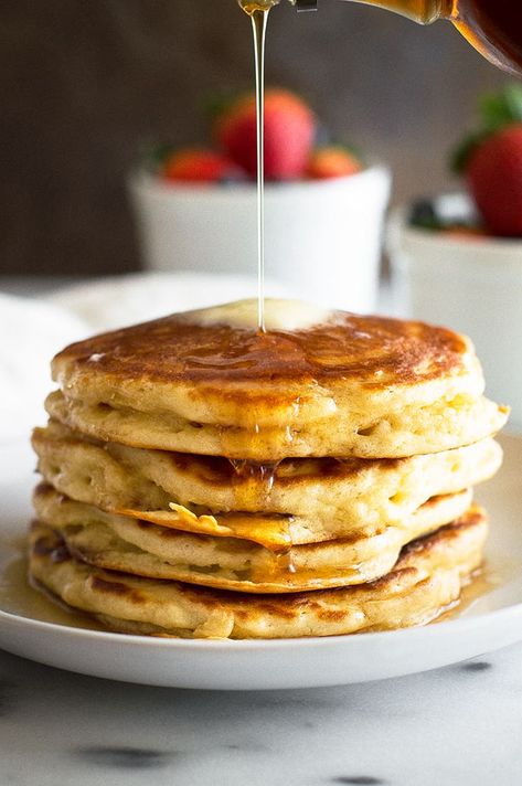 What to Do With Leftover Buttermilk - Freezing instructions and 30+ buttermilk recipes for using up the leftovers. | #buttermilk | Small Batch Buttermilk Pancakes, Buttermilk Pancakes For Two, Baking Mischief, Fluffy Buttermilk Pancakes, Pancakes For Two, Pancakes For One, Fluffy Pancake Recipe, Recipe For Two, Buttermilk Pancakes Fluffy