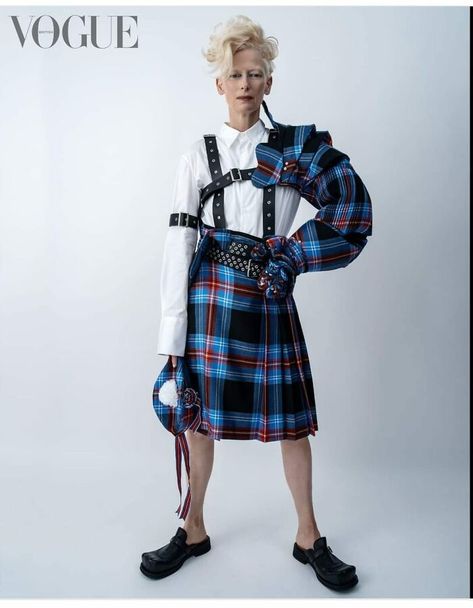 Scotland Clothes, Charles Jeffrey Loverboy, Keep Breathing, Bad Dresses, Charles Jeffrey, Funny Dresses, Tim Walker, Tilda Swinton, Vogue Covers