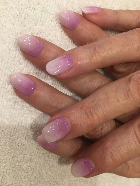 Ombré lavender (powder dip) Nail Ideas Powder, Dip Powder Nails Ombre, Ombre Dip Powder Nails, Dip Nail Ideas, Lavender Powder, Lavender Ombre, Nails Dip, Dip Nail, Nail Design Video