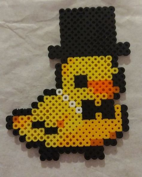 Shrimp Perler Beads, Rubber Duck Perler Beads, Perler Beads Steven Universe, Detailed Perler Bead Patterns, Perler Bead Patterns Duck, Easy Fuse Bead Patterns, Puler Beads Ideas, Small Pearler Beads Patterns, Cool Perler Beads