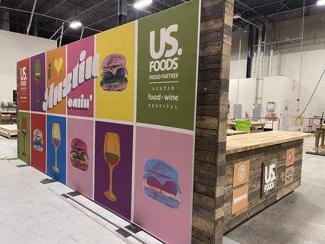 Food Exhibition Booth Design, Modern Booth Design, Stall Branding, Tradeshow Booth Ideas, Tradeshow Booth Design, Convention Booth, Food Expo, Trade Show Design, Event Booth