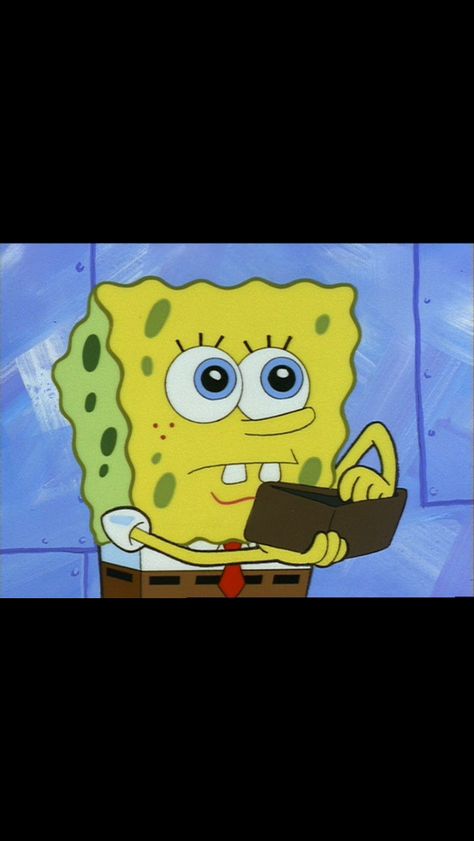 (Pulls out wallet) "Where my money?!?!" (Friend walks by) " u know u always broke" Money Meme, Pineapple Under The Sea, Being Broke, Spongebob Memes, Funny Wallpaper, Futurama, Awkward Moments, Meme Faces, Cartoon Pics