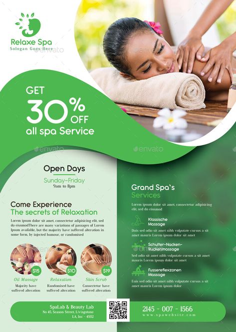 Massage Flyer Ideas, Massage Flyer Design, Spa Flyer Design, Massage Flyer, Spa Banner, Spa Promo, Spa And Massage, Massage Marketing, Spa Flyer