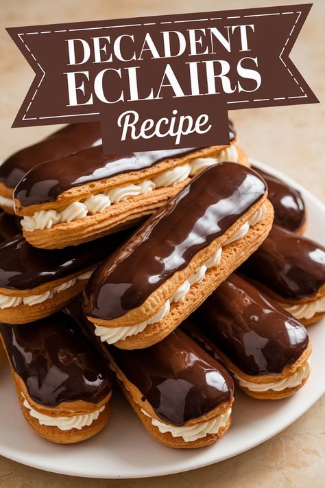 Discover how to craft perfect homemade éclairs that rival your favorite patisserie! Begin by mastering choux pastry: boil water with butter, salt, and sugar, then mix in flour and eggs for a smooth dough. Bake to golden perfection, then elevate your éclairs with a silky pastry cream—warm milk mixed with sugar, cornstarch, and egg yolks. Cool, fill, and finish with a chocolate glaze. Explore the full recipe with step-by-step tips to make these treats foolproof. Share your experiences or questions in the comments! #ÉclairLove #BakingAtHome Classic Eclair Recipe, Eclair Chocolate, Eclairs Recipe, Eclair Recipe, Chocolate Eclair, Roasted Butternut Squash Soup, Cooking Thermometer, Choux Pastry, Hamburger Meat