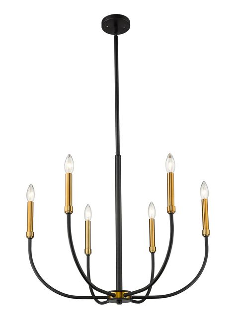 Greyleigh™ Hallum 6 - Light Candle Style Classic Chandelier & Reviews | Wayfair 8 Light Chandelier, Classic Chandelier, Candle Chandelier, Residential Lighting, Candle Styling, Candelabra Bulbs, Brass Chandelier, Entertainment Room, Brass Accents